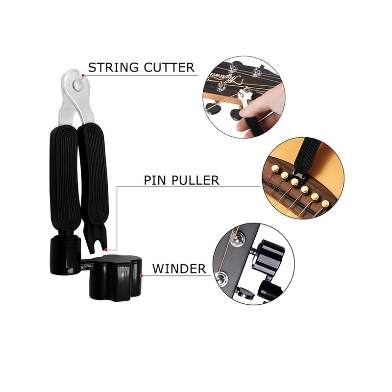 Luvilly 15Pack Acoustic Guitar String Winder Bridge Pins Kit with