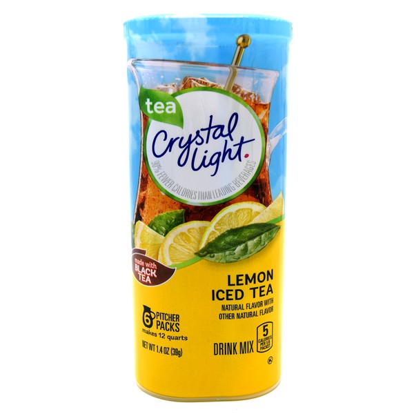 Crystal Light Iced Tea With Lemon Drink Mix, 12-Quart Canister (Pack of 12)