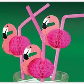 Flamingo Straws - pack of 12