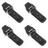 LT Easiyl 4 Pairs Black Metal Leather Clasp Fasteners PU