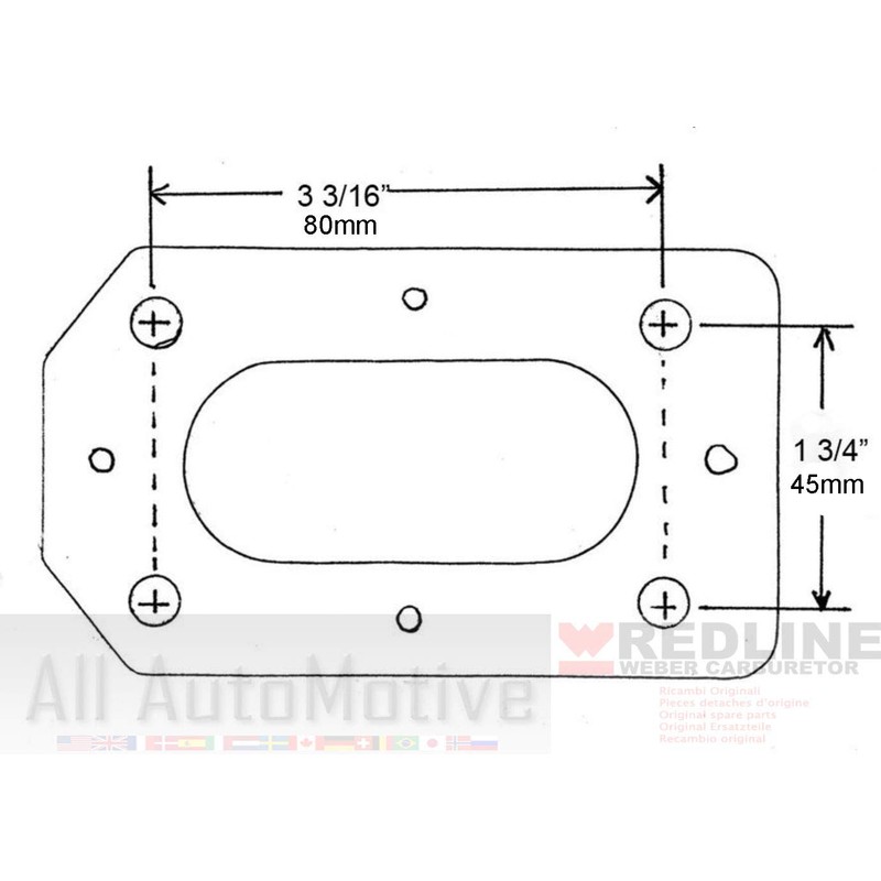 Suzuki Samurai carb adaptor for Weber carburetors