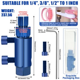 Broken Pipe Thread Extractor Tool, New Broken Faucet Removal Tool, 2025 Stripped Screw Bolt Extractor Set for 1/2" 3/8" 3/4" 1" Damaged Faucet Water Pipe, Handle Valve Thread Extractor (Blue)