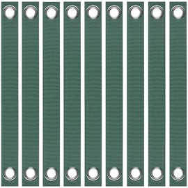 Tree Straps for Staking with Grommets, 9 PCS Tree Support Straps for Newly Planted Saplings and Hurricane Protection, Tree Straightening Ties, Green