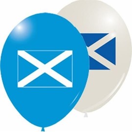 Tri 20 x 12 Balloons with the Scottish Flag printed