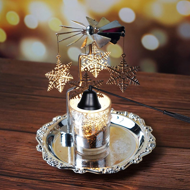 2PCS Candle Snuffer with Long Handle Bell Shape Metal Flame