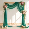 Wedding Arch Draping Fabric,1 Panel 18FT Emerald Green Sheer Chiffon