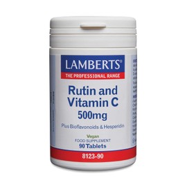 Lamberts Rutin & Vitamin C 500mg Tablets – with Bioflavonoids and Hesperidin – 90 Vegan Tablets