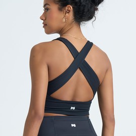 Two Piece Workout Sets for Women, 2 Piece Matching Flared Leggings & Sports Bra Set for Women's Gym Set, Running Yoga Outfits, Black, Medium