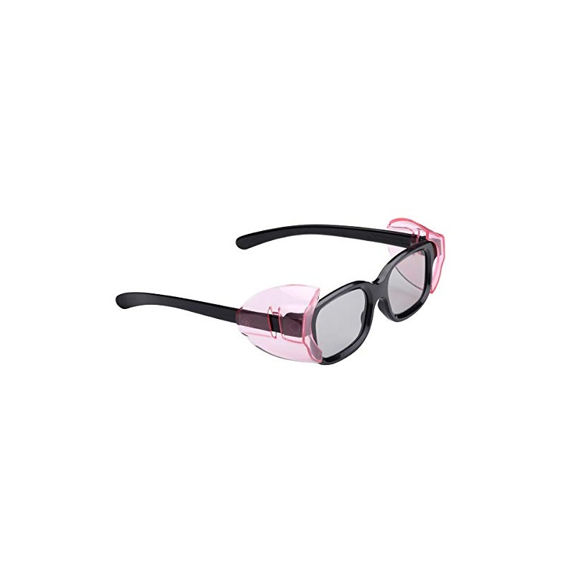 2 Pairs Safety Glasses Side Shields Large, Slip on Side