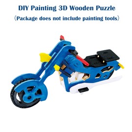 Georgie Porgy 3D Wooden Puzzle Motorbike Model Woodcraft Construction kit Kids Toys age 5+ (JP260 Moterbike 34pcs)