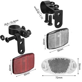 VICDUEKG 12 Piece Bicycle Reflector, Bicycle Reflectors Front Rear Spoke Reflectors Bicycle Cat Eye Reflectors Set, Rear Reflector Bicycle for MTB Bicycle Children