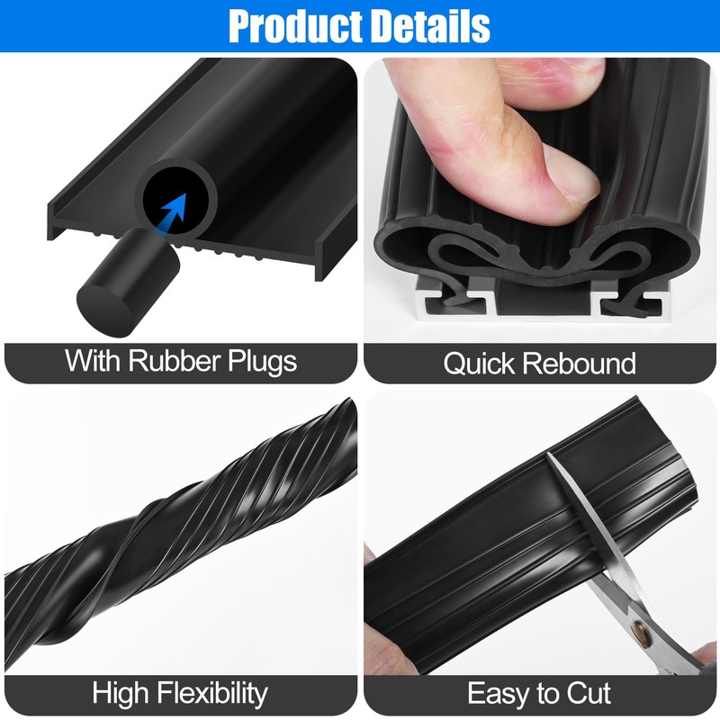 ToLanbbt Garage Door Bottom Rubber Seals 20 FT Garage Door