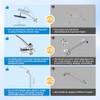 10" Rain Shower Head with Handheld, High Pressure Boosting Rainfall