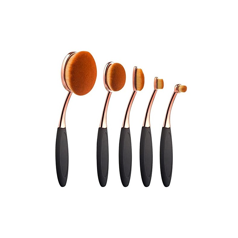 Yoseng Oval Foundation Brush 5 Pcs Toothbrush makeup brushes Fast