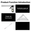 2 Pcs Square Ruler Tool Set, Combination Rulers and Triangle