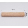 SKIR'CO (50 pcs) Wooden Dowels 12 x 60 mm, Grooved
