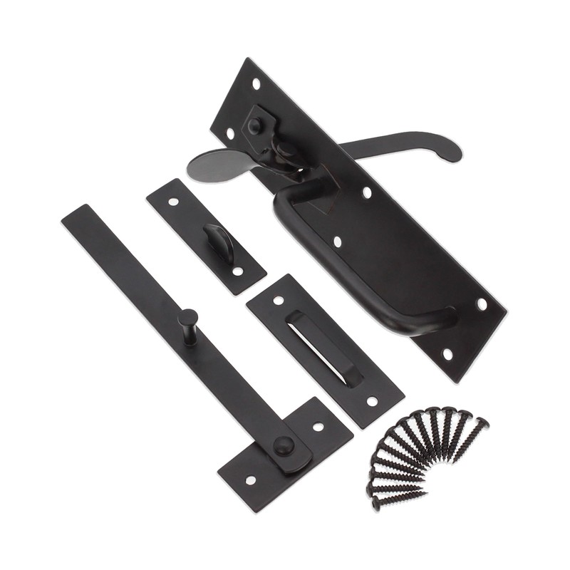 Garden Gate Accessories Metal Fixing Latch T Hinges Spring Closer