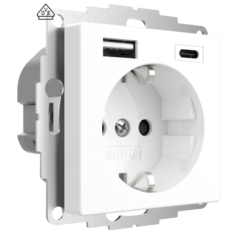 OPUS Protective contact socket with USB A and C and