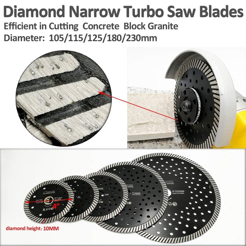 5“/125mm Hard Granite Diamond Cutting Disc with Multi Holes for