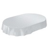 ANRO Oilcloth Tablecloth Oilcloth Tablecloth Oilcloth Tablecloth Checked Grey 100