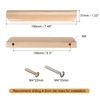sourcing map Wood Pull Handles, 2pcs 160mm/6.3" Hole Distance Wooden