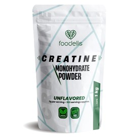 Creatine Monohydrate Powder 1 kg | 100% micronized creatine monohydrate powder | Tasteless | Includes dispenser | Optimal solubility | Vegan | GMO-free