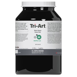 Tri-Art Acrylic Gesso - Black, 3.78 L