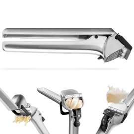 Dreamfarm Garject Self-Cleaning Garlic Press, Charcoal Black