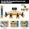 4 Way Hose Splitter with 4Pcs Garden Hose Extension Adapter,
