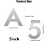 5" Metal Modern House Numbers Address Letters - Stainless Steel