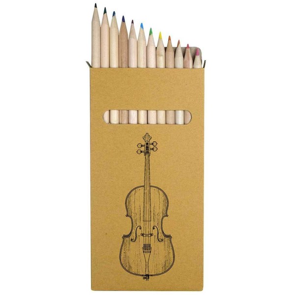 12 x 'Cello Instrument' Long 178mm Coloured Pencils/Pencil Set (PE00067947)