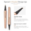 FDEETY Waterproof Light Brown/Dark Brown 3D Magic Eyebrow Pencil with