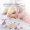Mircube 6Pcs Plastic Paint Brush Storage Box,13 Inch Clear Paint