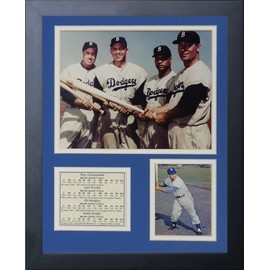 Legends Never Die Brooklyn Dodgers 50's Big Four Framed Photo Collage, 11 by 14-Inch