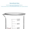 stonylab Glass Beaker, 1 Pack Borosilicate Glass Graduated Low Form