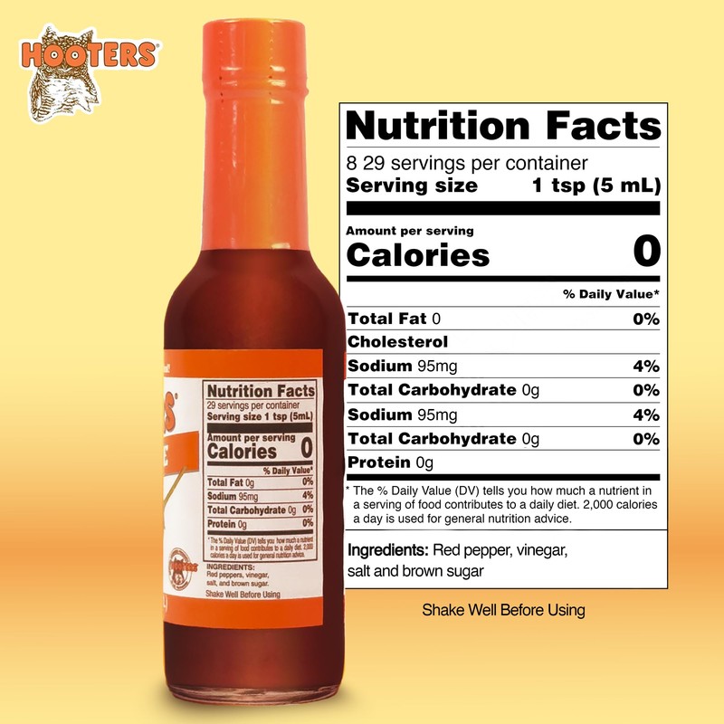The Original Hooters Hot Sauce - Ideal for Spreads, Crackers