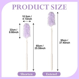 JSCARLIFE 16PCS Disposable Dusters Refills, Dusters Disposable Duster Heads Purple Electrostatic Replacement Head for Home Office Blinds Ceiling Fans Furniture Multi-Surface Dusting