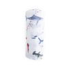 Little Unicorn – Shark Cotton Muslin Swaddle Blanket | Single