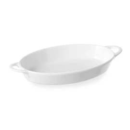 Hendi Oval Oven Dish with Ear Handles, Brilliant White
