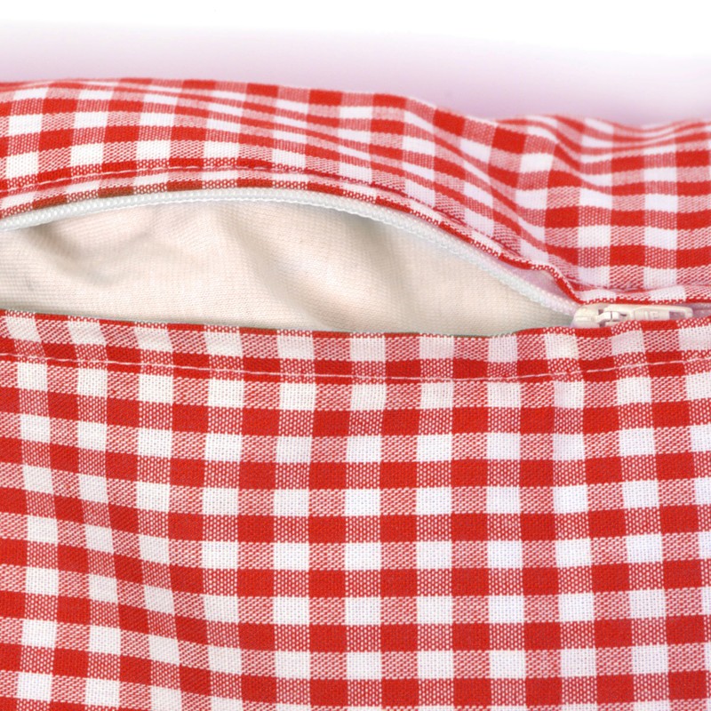 Herb Cushion 30 x 20 cm Red/White + Organic Inlet