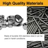 Mrosnail 100PCS SAE 6-32 Hex Nuts Assortment Kit, 304 Stainless