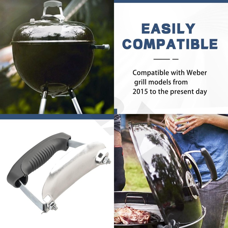 80672 Charcoal Lid Handle & Shield Kit Compatible with Weber