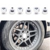 6.2mm/0.24in Wheel Rim Lip Rivets Nuts 100pcs Replacement Chrome Silver