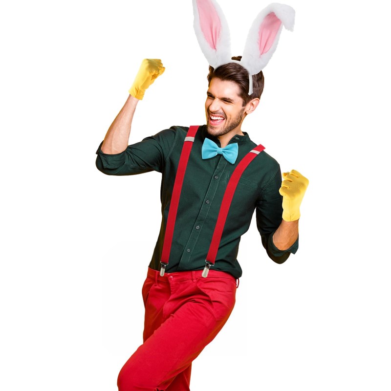 6 Pcs Halloween Bunny Rabbit Costume Set Bunny Ear Headband