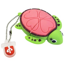 Cute USB Flash Drive 16GB, LEIZHAN Turtle Thumb Drive Animal Picture Stick Cartoon Computer USB Memory Stick Pen Drive Gift for Kids Teacher Friends, Pink
