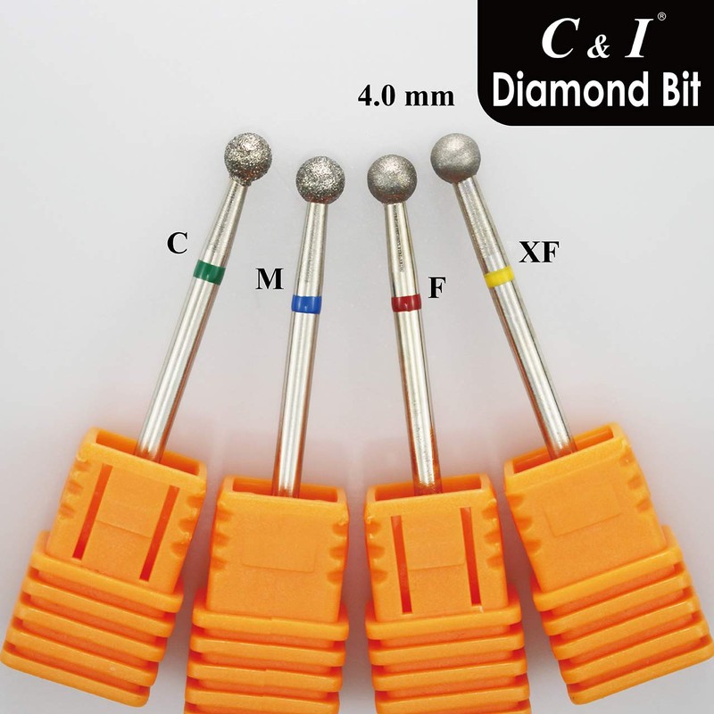 C & I Diamond Nail Drill, Ball Shape Head E-File,