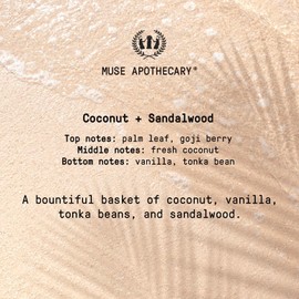 Muse Apothecary Hand Ritual - Aromatic and Nourishing Hand Soap, Infused with Natural Aromatherapy Essential Oils - 16 oz, Coconut + Sandalwood