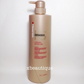 Goldwell Kerasilk Ultra Rich Keratin Care Shampoo liter 33.8 oz - Set Of 2