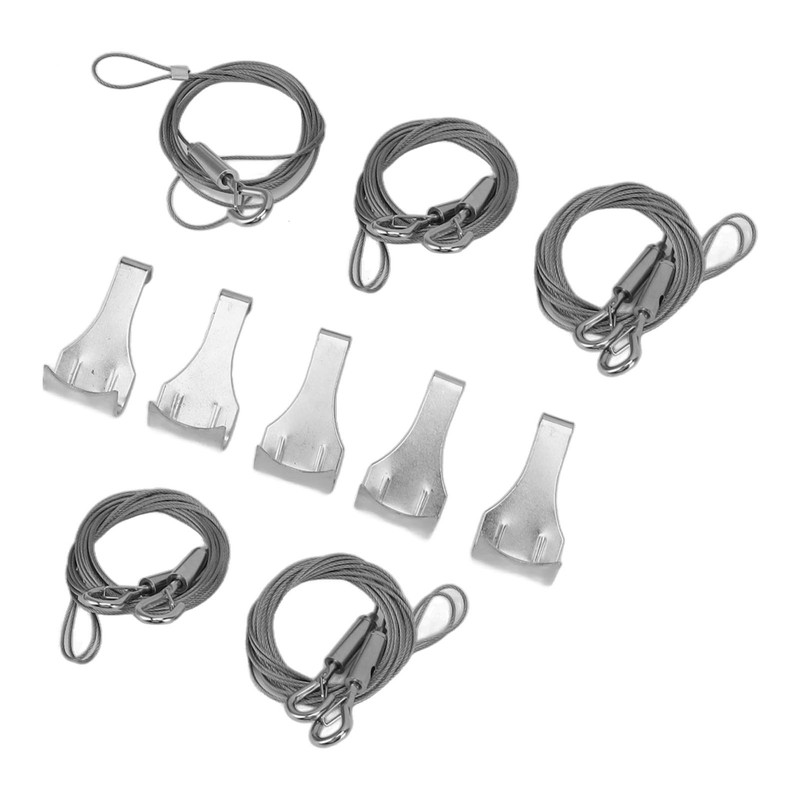 5Pcs Adjustable Picture Hanging Wire Kit Stainless Steel Heavy Duty