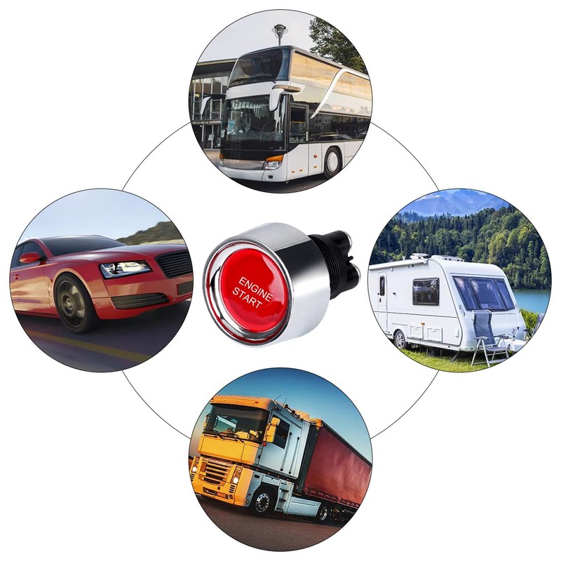 WANGCL Engine Start Button Momentary Switch Auto Start Button 3